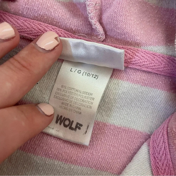 4/$25 St. Eve Girls Terry Cloth Pink Striped Full Zip Coverup Dress Size 10/12 - Picture 6 of 9